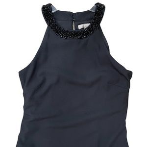 Banana Republic Little Black Dress, high neck, embellished, cocktail size 6